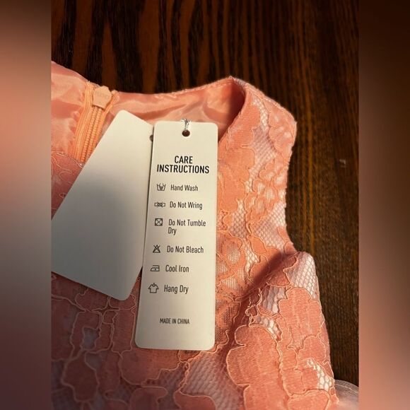 Iefiel 3 month 65 infant tulle lace layered dress pink bow NWT christening - Picture 8 of 11